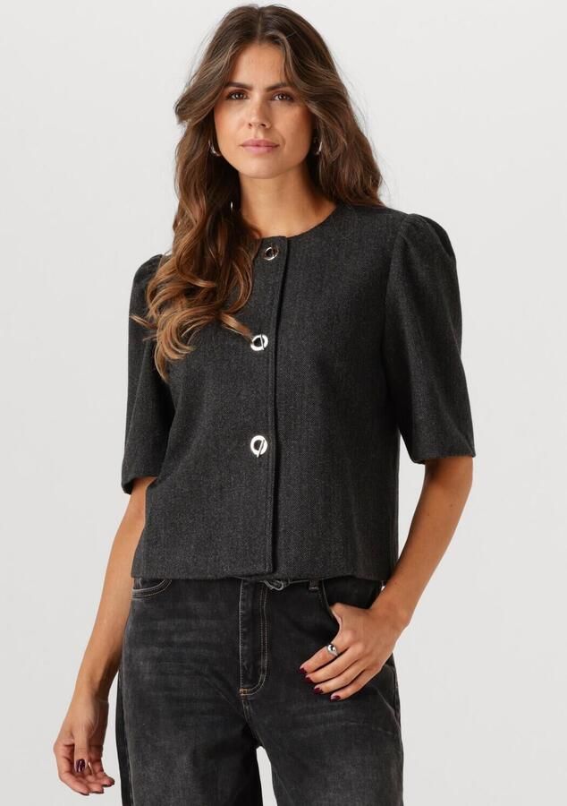 NEO NOIR Dames Blazers Xanthe Herringbone Blazer Donkergrijs - Foto 4