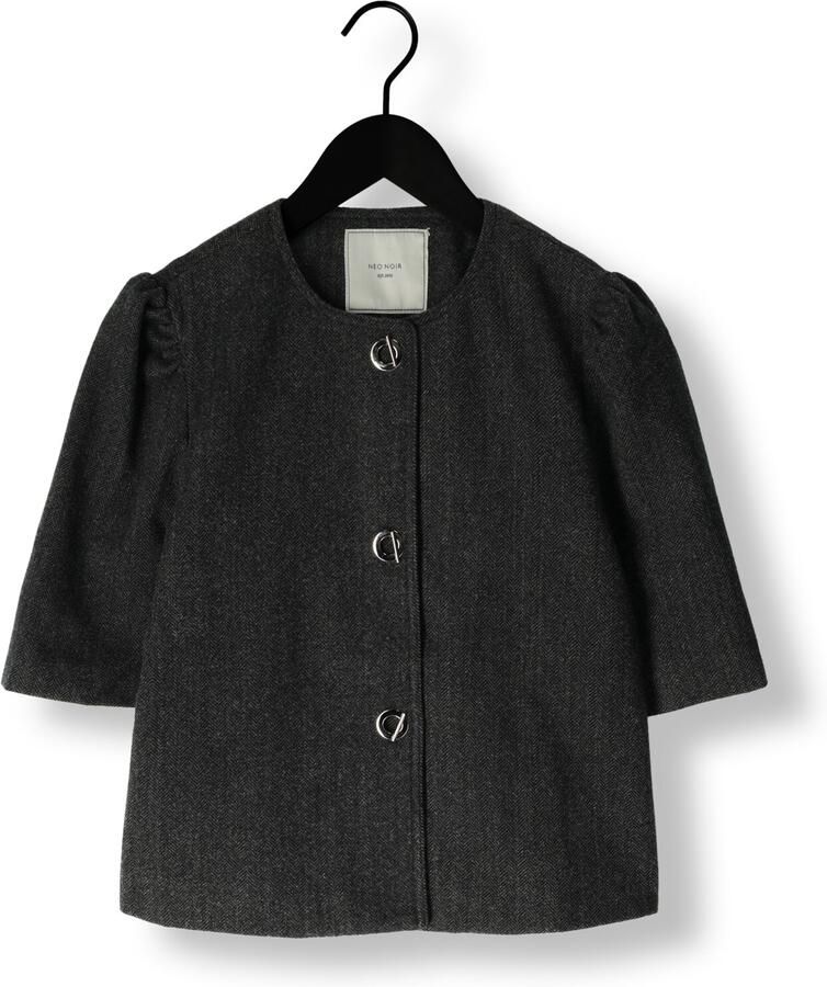 NEO NOIR Dames Blazers Xanthe Herringbone Blazer Donkergrijs