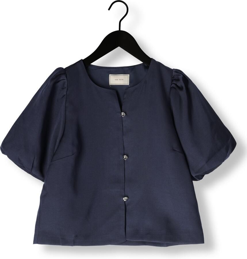 NEO NOIR Dames Blouses Aisa Dull Satin Blouse Donkerblauw