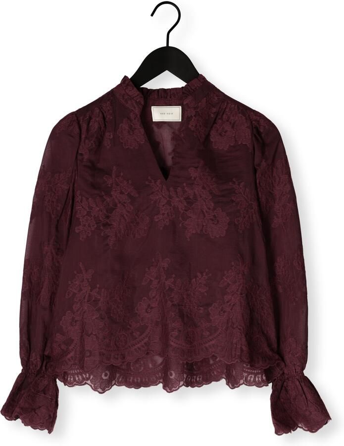 NEO NOIR Dames Blouses Amara Big Embroidery Blouse Bordeaux - Foto 2