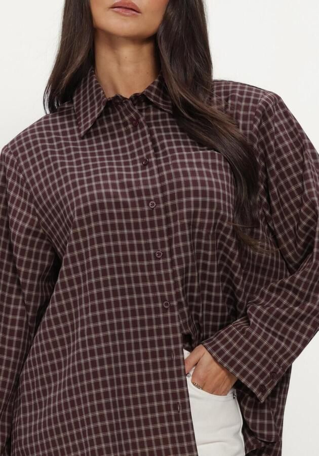 NEO NOIR Dames Blouses Anella Check Shirt Bruin - Foto 3