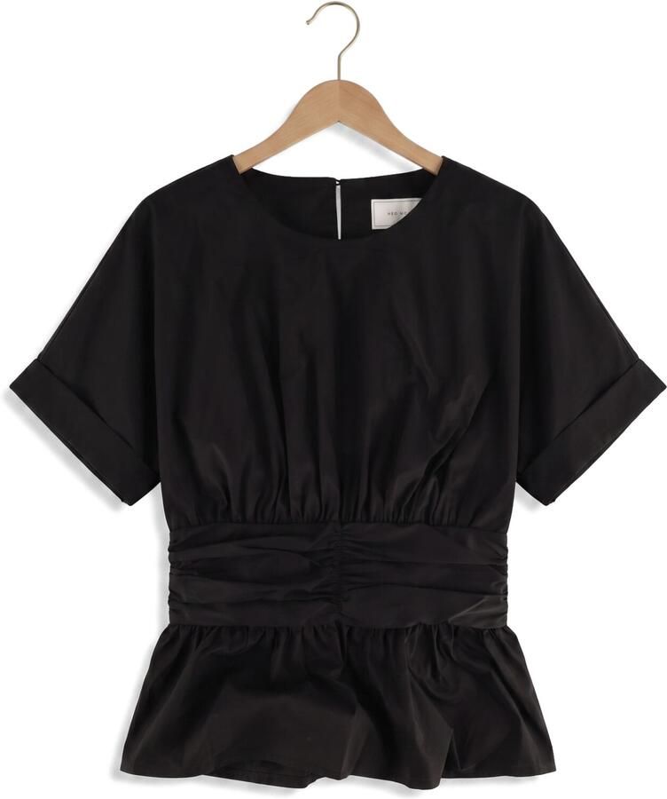 NEO NOIR Dames Blouses Annegret Poplin Blouse Zwart - Foto 2