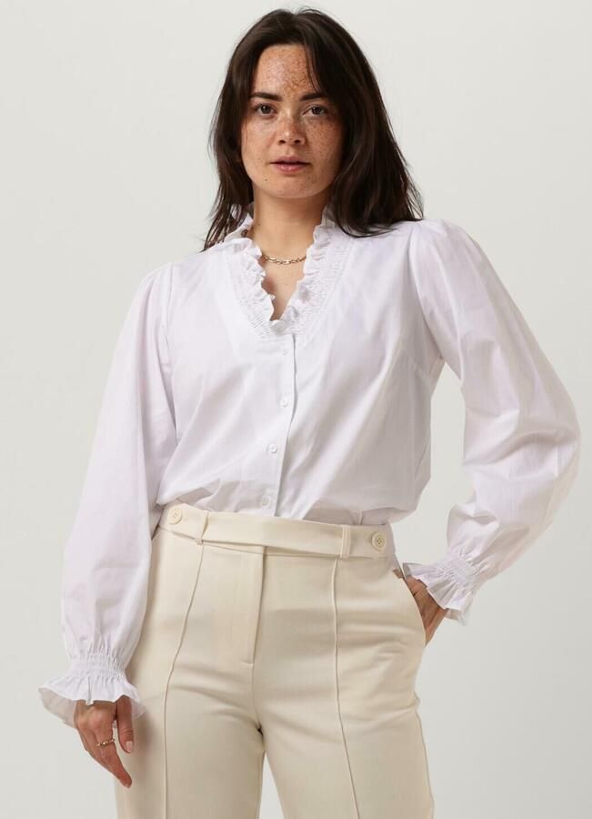NEO NOIR Witte Blouse met Ruches en V-Hals White Dames - Foto 4