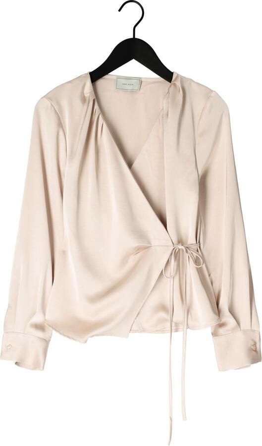 NEO NOIR Dames Blouses Caprina Heavy Sateen Blouse Beige - Foto 4