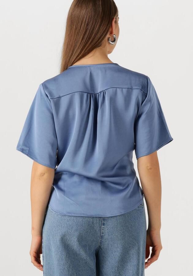 NEO NOIR Dames Blouses Casadia Heavy Sateen Blouse Lichtblauw