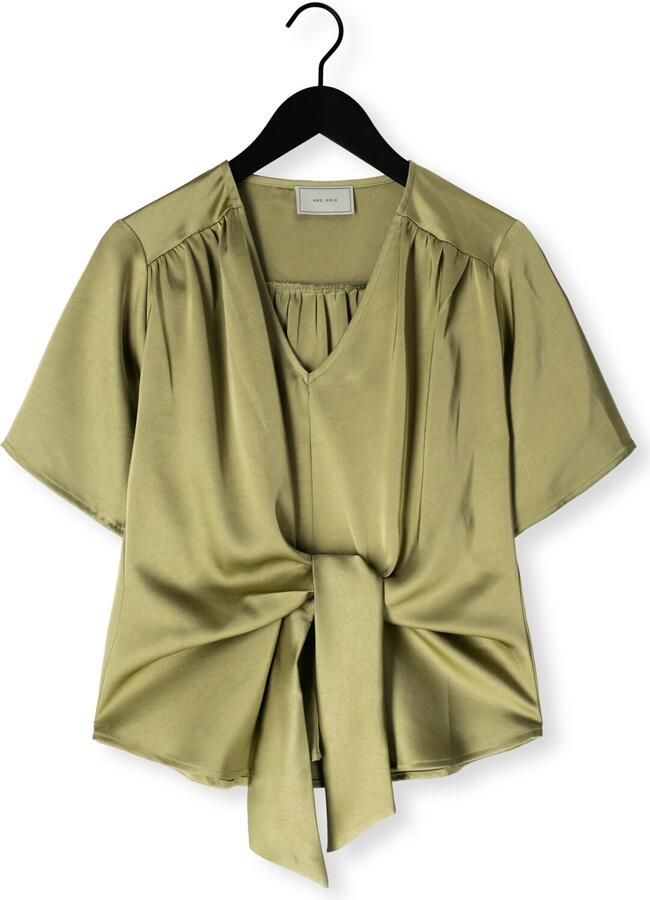 NEO NOIR Dames Blouses Casadia Heavy Sateen Blouse Olijf - Foto 2