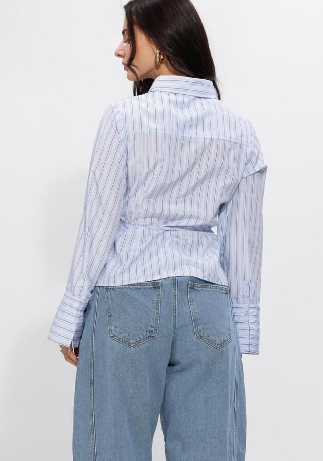 NEO NOIR Dames Blouses Clarida Double Stripe Shirt Lichtblauw - Foto 3