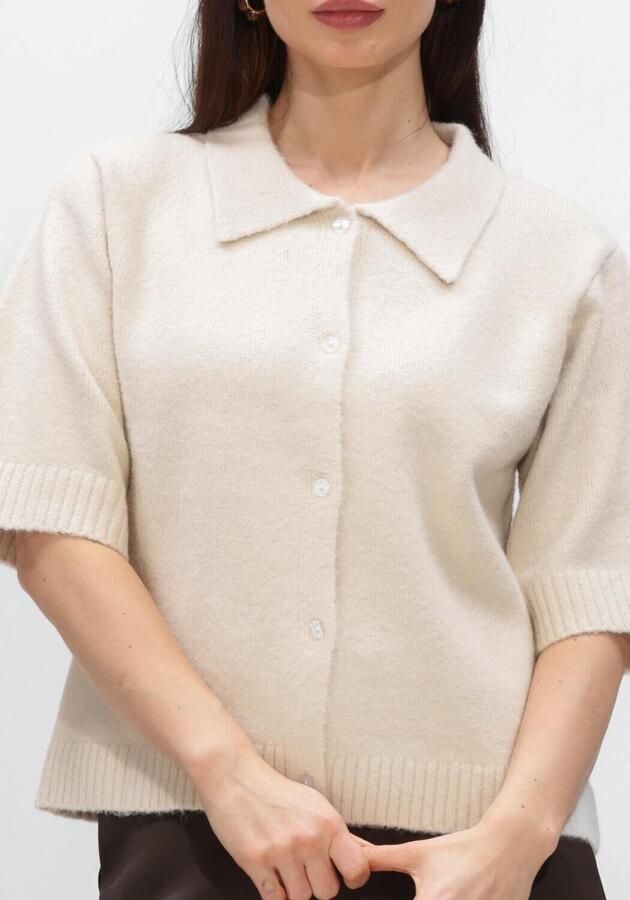NEO NOIR Dames Blouses Cunna Knit Blouse Creme - Foto 4
