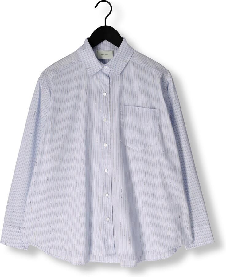 NEO NOIR Dames Blouses Dalma Pattern Stone Shirt Lichtblauw