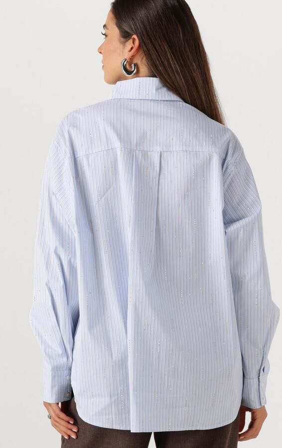 NEO NOIR Dames Blouses Dalma Pattern Stone Shirt Lichtblauw - Foto 3