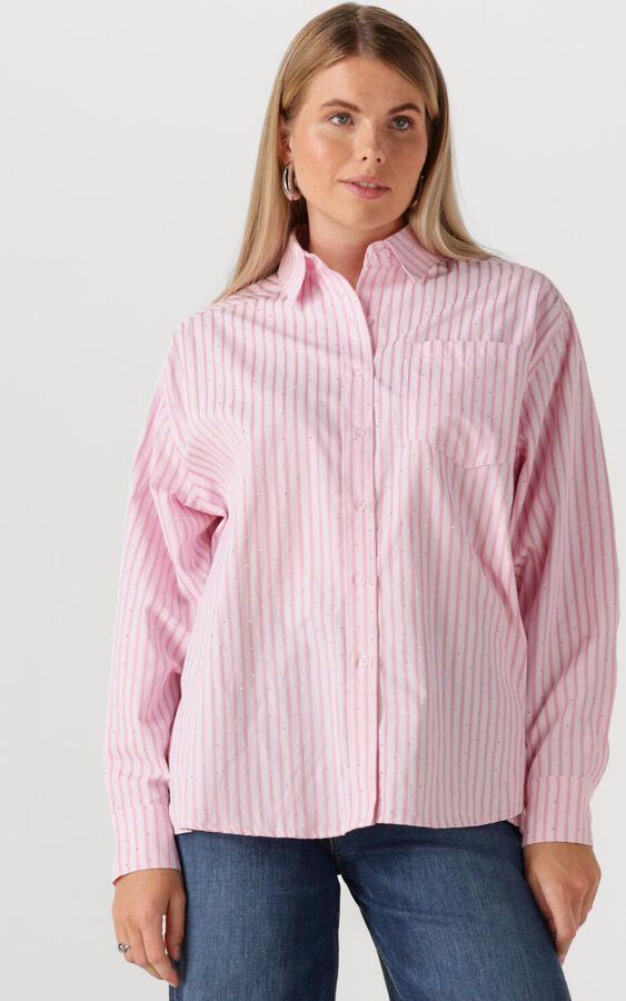 NEO NOIR Dames Blouses Dalma Soft Stripe Stone Shirt Roze - Foto 4