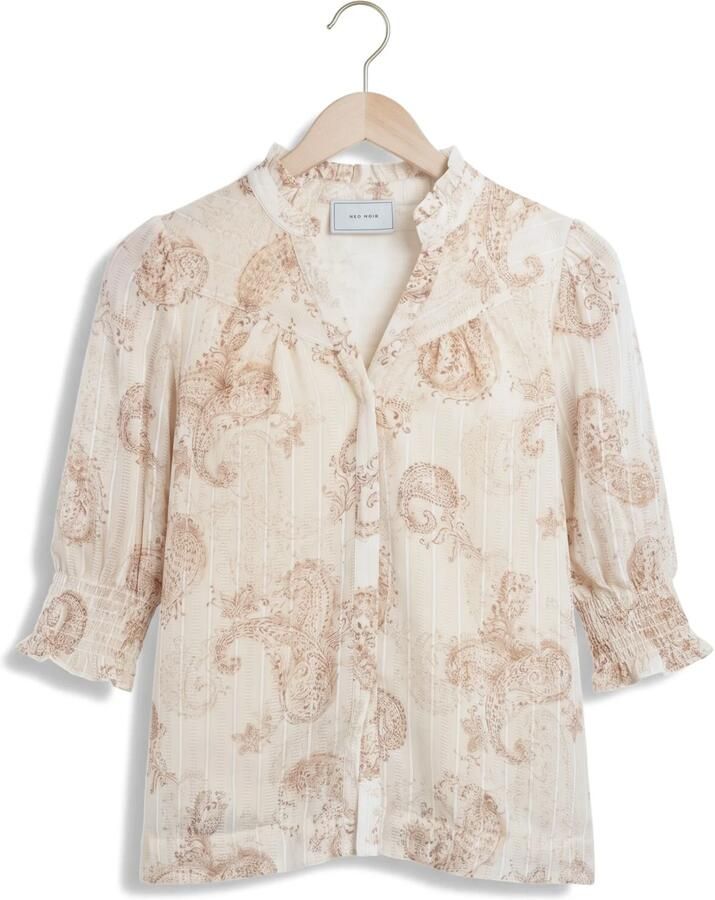 NEO NOIR Dames Blouses Diana Faded Paisley Blouse Ecru - Foto 2