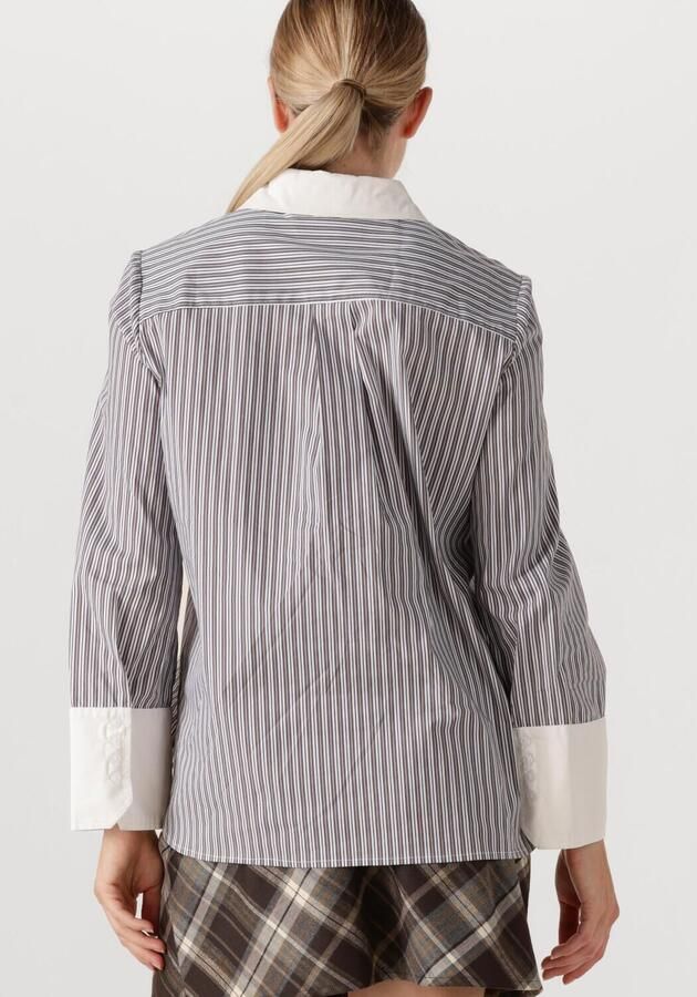 NEO NOIR Dames Blouses Dranila Stripe Shirt Bruin - Foto 2