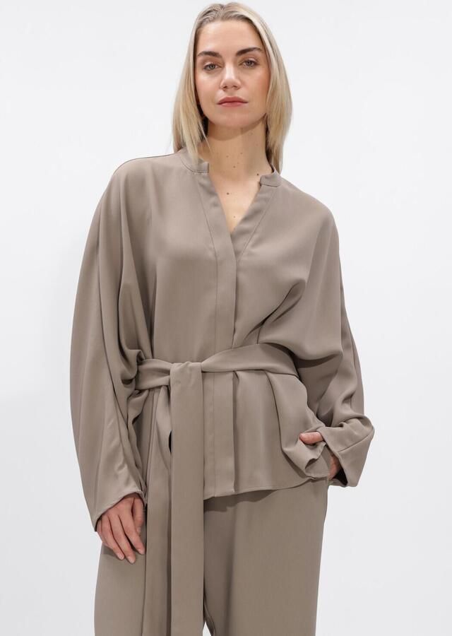 NEO NOIR Dames Blouses Ellery Crepe Blouse Taupe