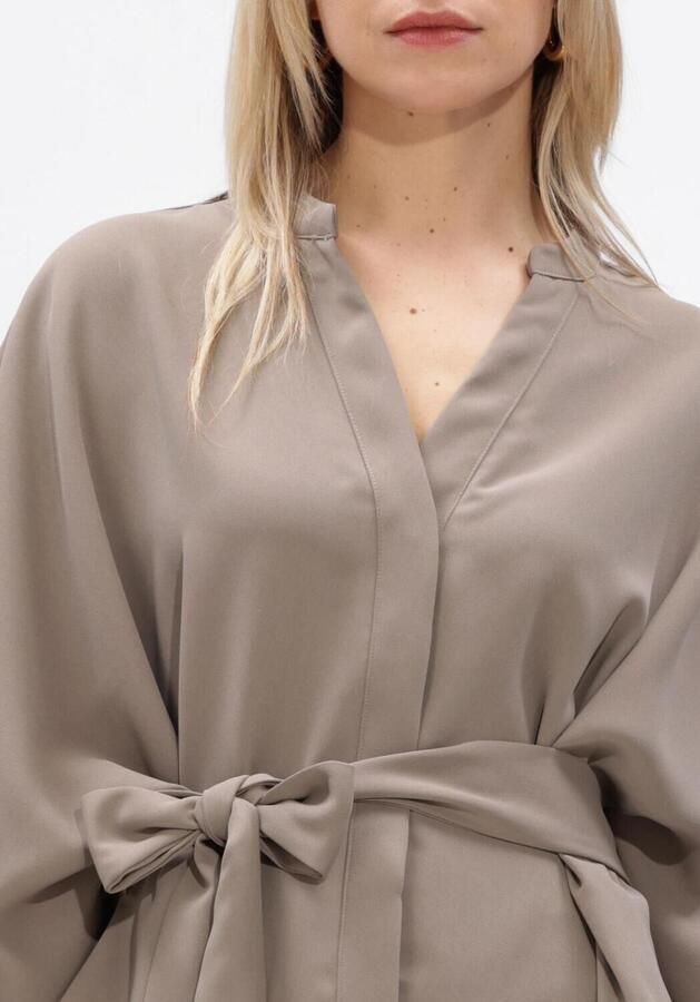 NEO NOIR Dames Blouses Ellery Crepe Blouse Taupe - Foto 4