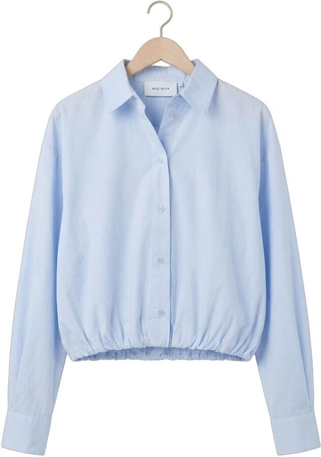 NEO NOIR Dames Blouses Emmana C Poplin Shirt Lichtblauw - Foto 2
