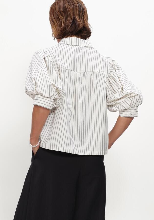 NEO NOIR Dames Blouses Etta Slim Stripe Shirt Gebroken Wit - Foto 3