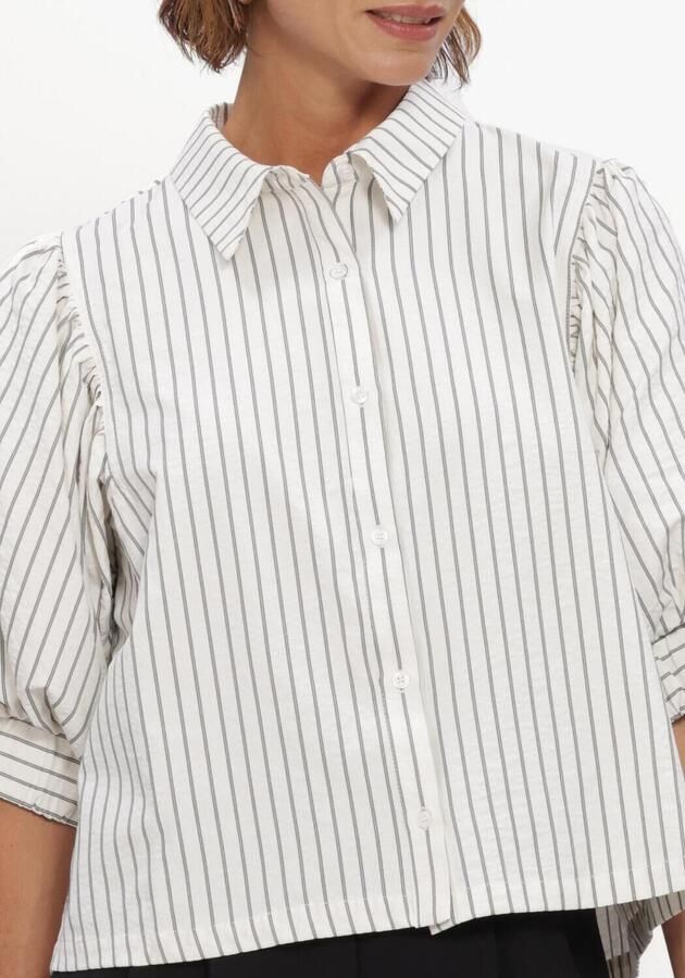 NEO NOIR Dames Blouses Etta Slim Stripe Shirt Gebroken Wit - Foto 4
