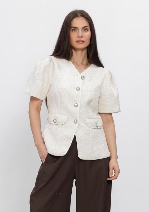 NEO NOIR Dames Blouses Faina Boucle Blouse Gebroken Wit