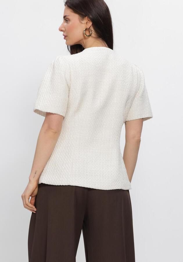 NEO NOIR Dames Blouses Faina Boucle Blouse Gebroken Wit - Foto 3