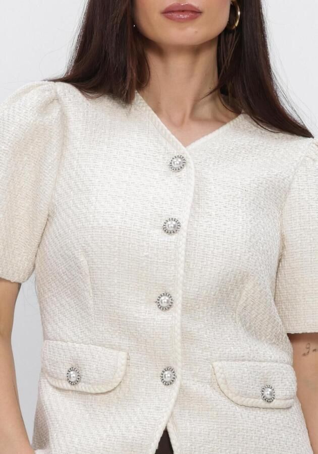 NEO NOIR Dames Blouses Faina Boucle Blouse Gebroken Wit - Foto 4