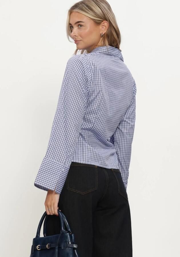 NEO NOIR Dames Blouses Fenli Check Shirt Blauw - Foto 3
