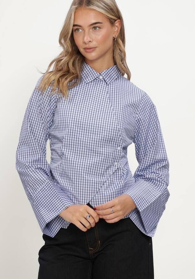 NEO NOIR Dames Blouses Fenli Check Shirt Blauw - Foto 4
