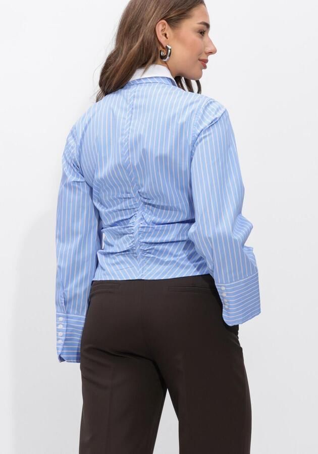NEO NOIR Dames Blouses Francesca Stripe Shirt Lichtblauw - Foto 4