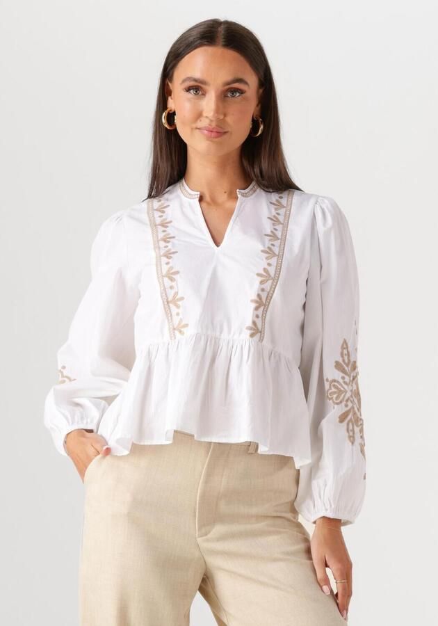 NEO NOIR Geborduurde Off White Blouse White Dames - Foto 4
