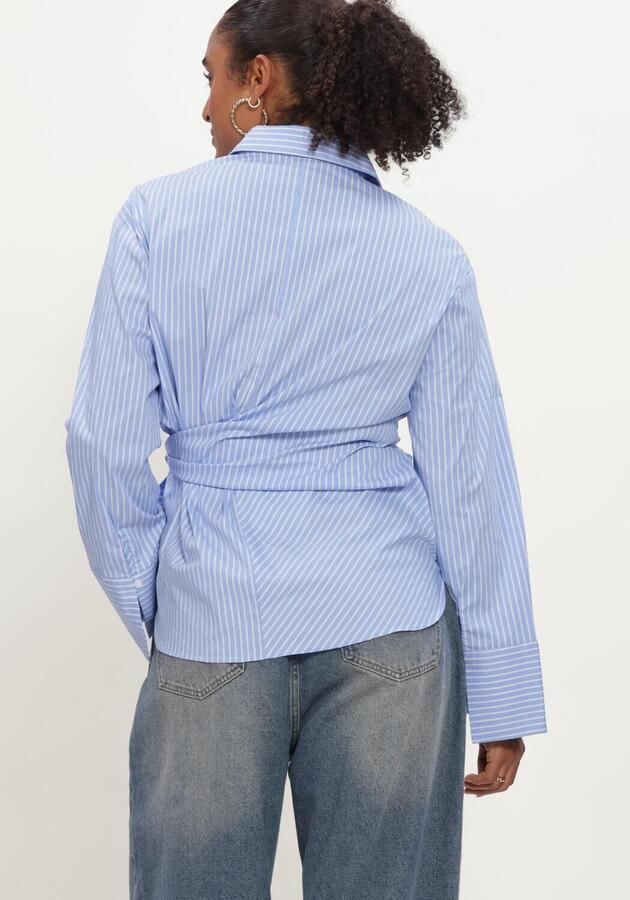 NEO NOIR Dames Blouses Helisa Stripe Shirt Lichtblauw - Foto 3