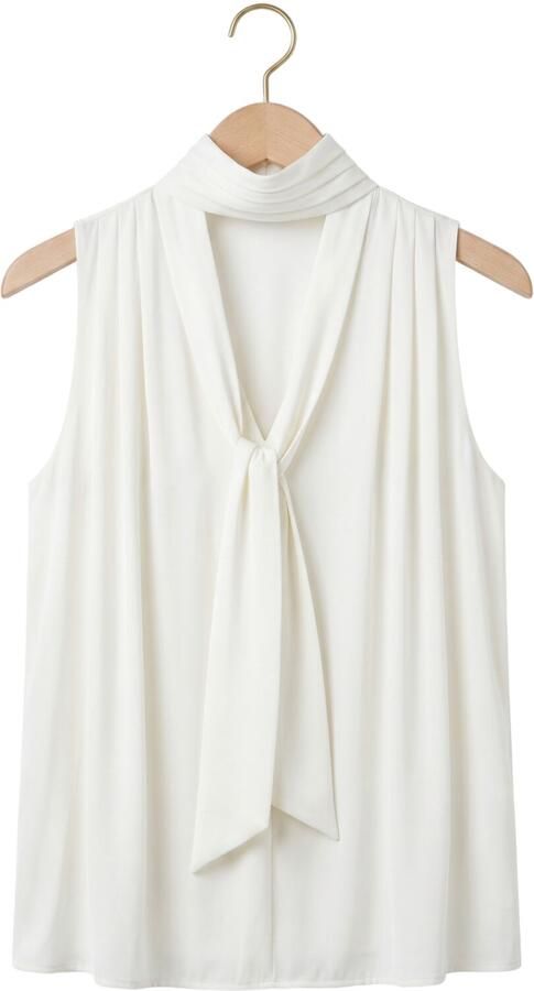 NEO NOIR Dames Blouses Inge Chiffon Top Gebroken Wit - Foto 4