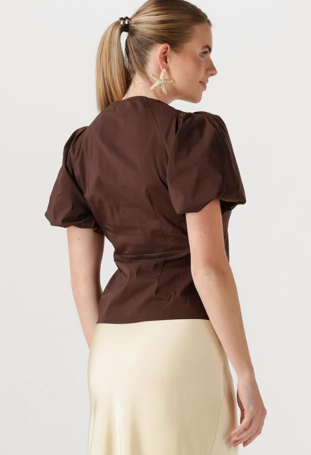 NEO NOIR Irina Poplin Blouse Donkerbruin Brown Dames - Foto 3