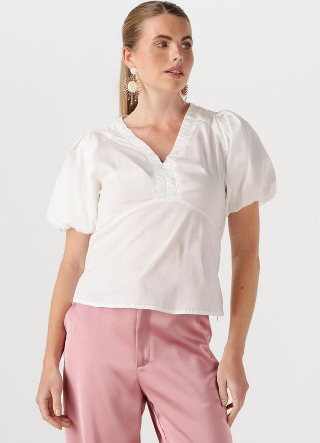 NEO NOIR Dames Blouses Irina Poplin Blouse Wit - Foto 4