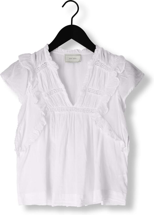 NEO NOIR Elegante Witte Katoenen Blouse White Dames