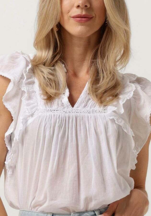 NEO NOIR Elegante Witte Katoenen Blouse White Dames - Foto 3
