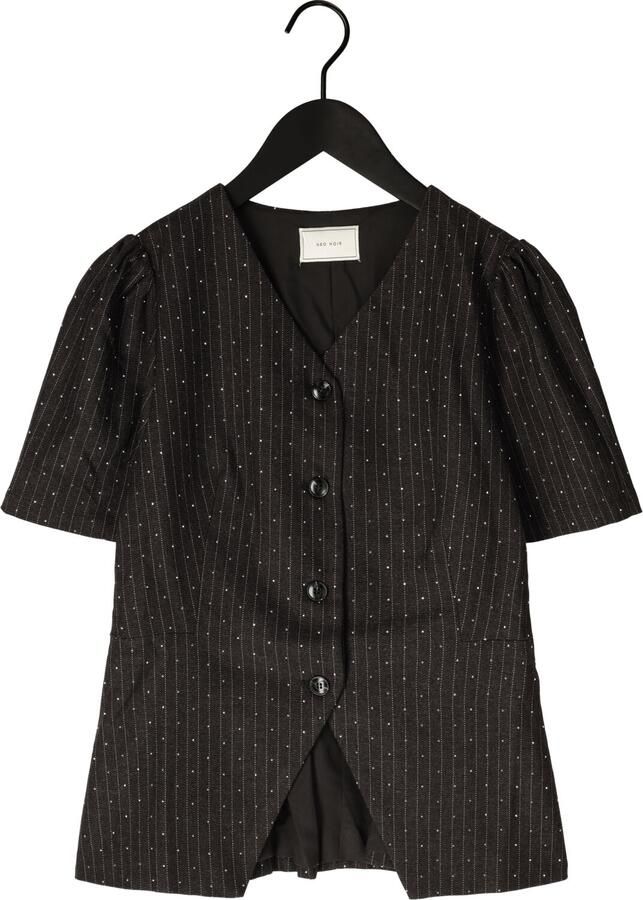 NEO NOIR Dames Blouses Jules B Pinstripe Blouse Zwart - Foto 2