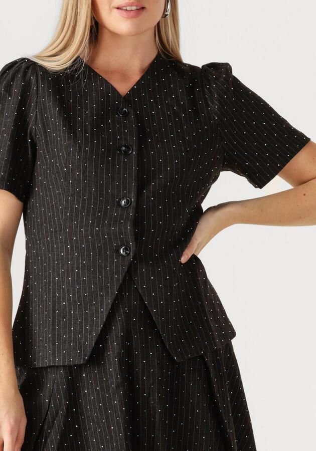 NEO NOIR Dames Blouses Jules B Pinstripe Blouse Zwart - Foto 3