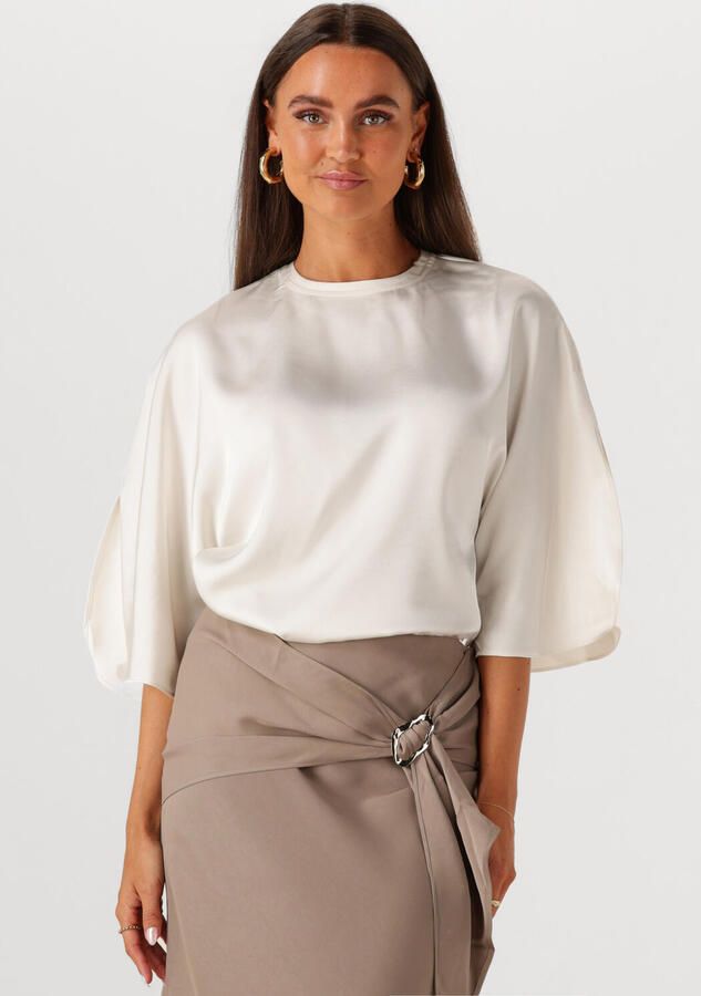 NEO NOIR Dames Blouses Liora Heavy Sateen Blouse Wit - Foto 4