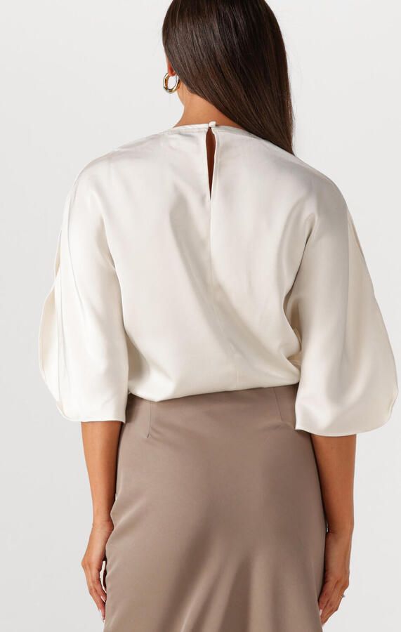 NEO NOIR Dames Blouses Liora Heavy Sateen Blouse Wit - Foto 3