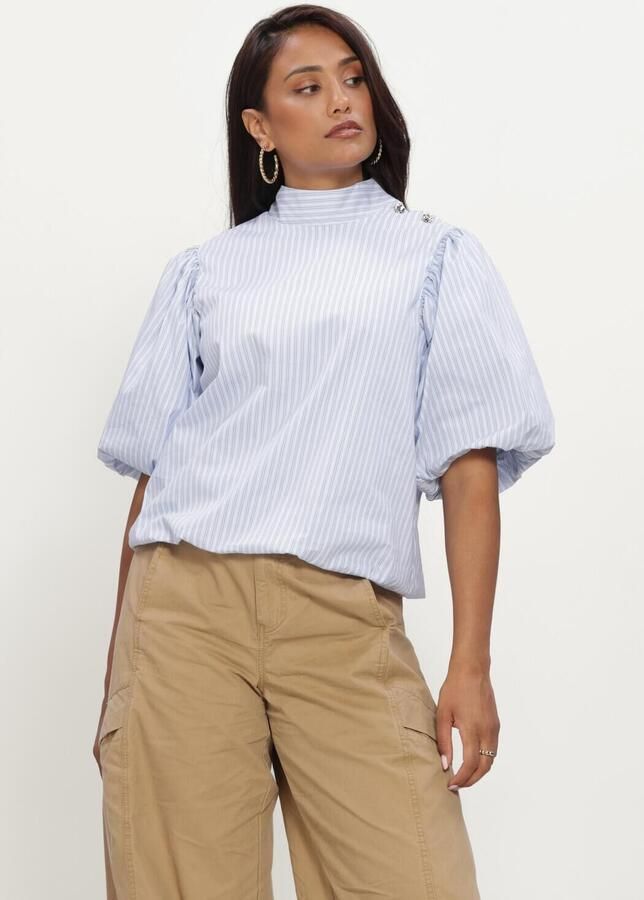NEO NOIR Dames Blouses Parisa Stripe Blouse Lichtblauw