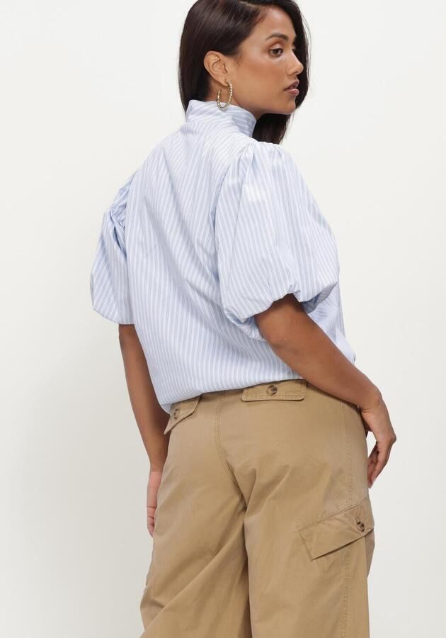 NEO NOIR Dames Blouses Parisa Stripe Blouse Lichtblauw - Foto 3