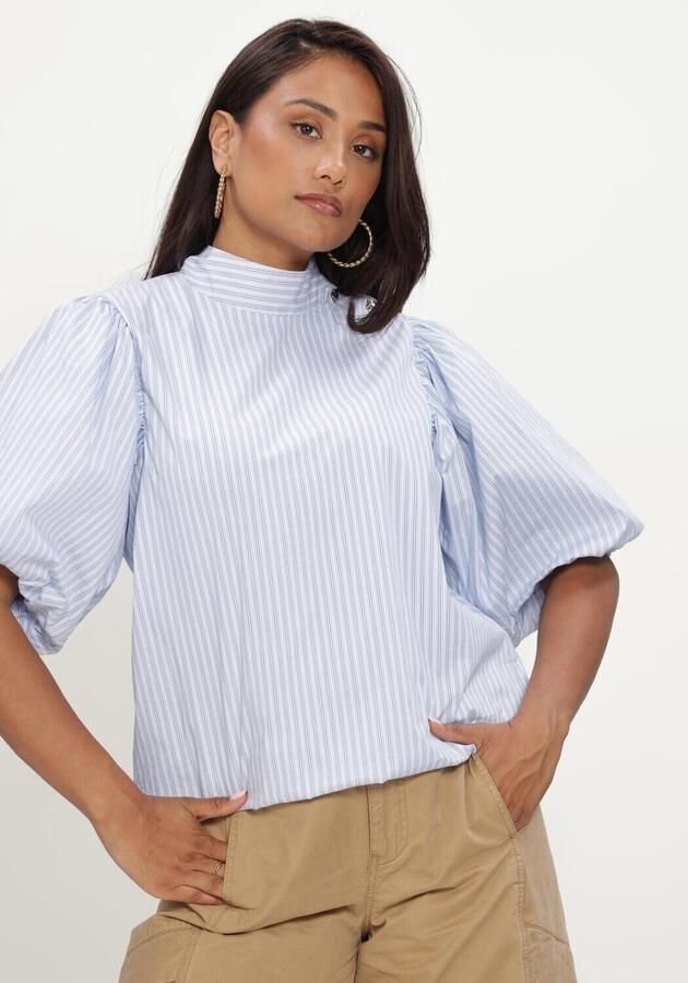 NEO NOIR Dames Blouses Parisa Stripe Blouse Lichtblauw - Foto 4