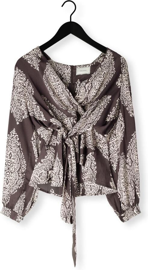 NEO NOIR Dames Blouses Rista Paisley Drop Blouse Bruin - Foto 4