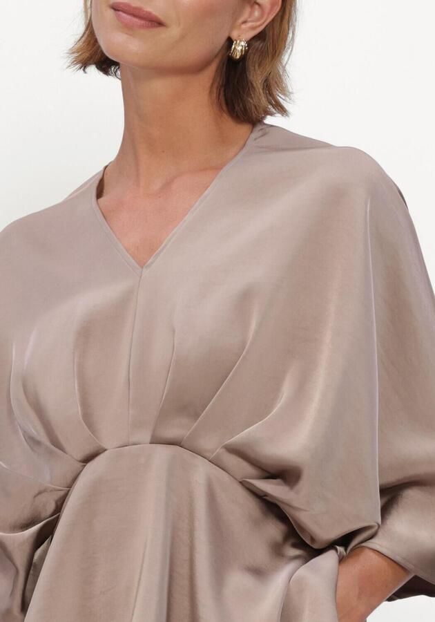 NEO NOIR Dames Blouses Rivina Heavy Sateen Blouse Taupe - Foto 4