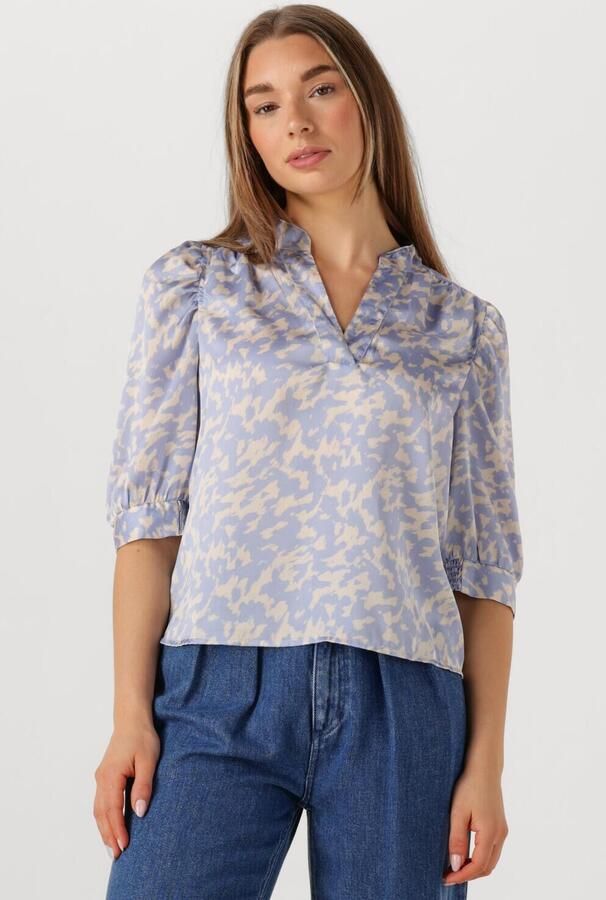 NEO NOIR Dames Blouses Roella Graphic Fade Blouse Blauw - Foto 4