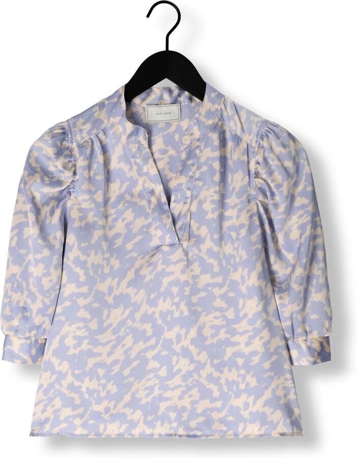 NEO NOIR Dames Blouses Roella Graphic Fade Blouse Blauw