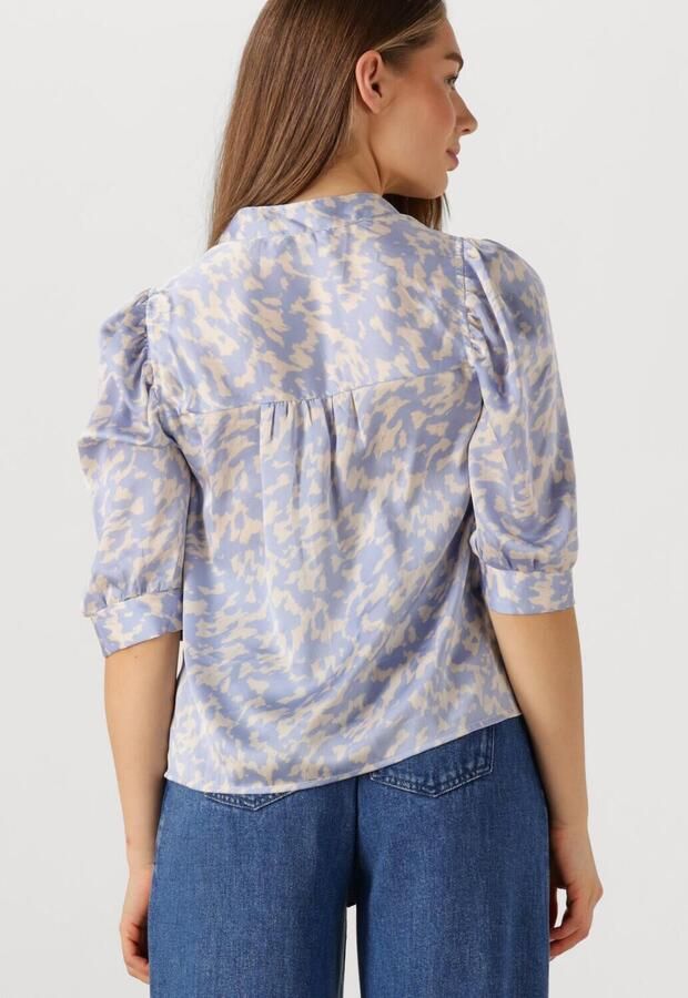 NEO NOIR Dames Blouses Roella Graphic Fade Blouse Blauw - Foto 3