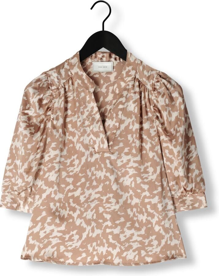 NEO NOIR Dames Blouses Roella Graphic Fade Blouse Zand