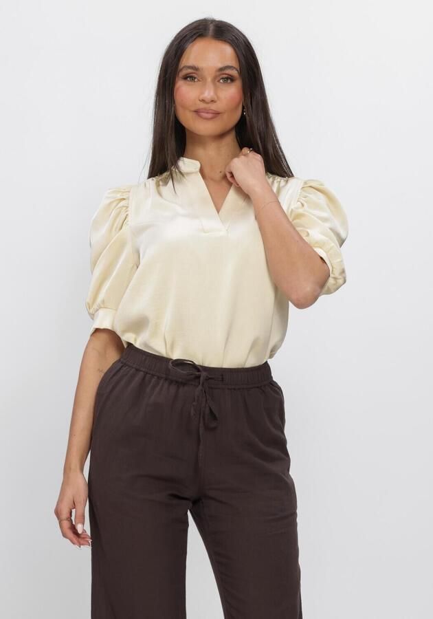 NEO NOIR Dames Blouses Roella Heavy Sateen Blouse Creme