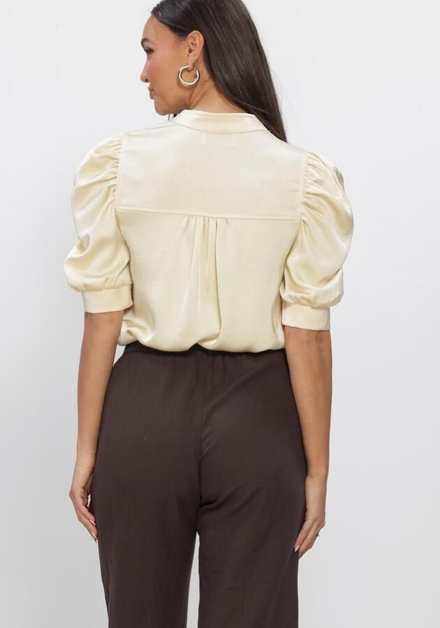 NEO NOIR Dames Blouses Roella Heavy Sateen Blouse Creme - Foto 3